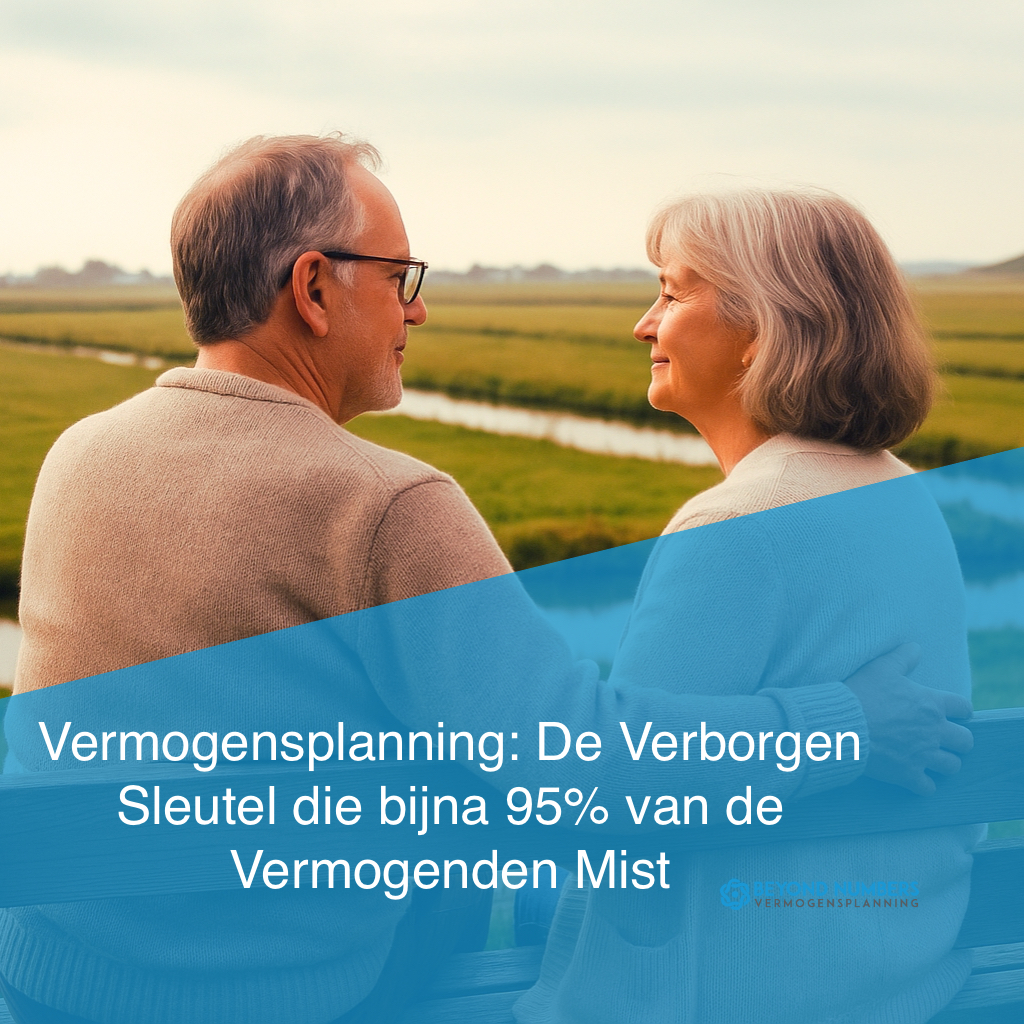 Stel geniet samen van de rust en het uitzicht over het Nederlandse polderlandschap als symbool voor financiële zekerheid en toekomstplanning.